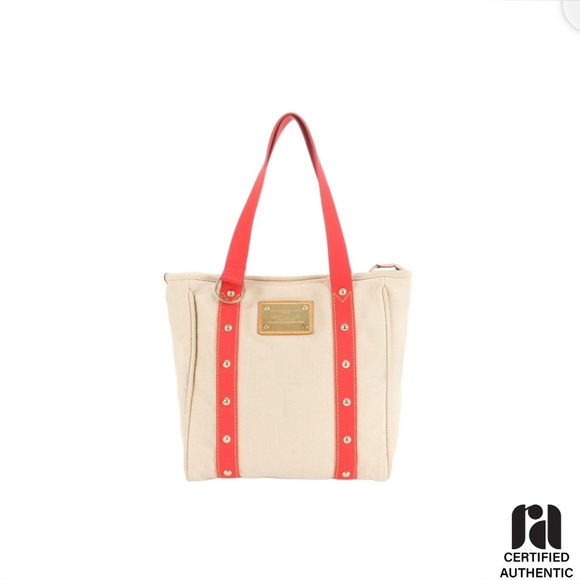 Limited Edition Antigua Cabas MM Canvas Tote with COA